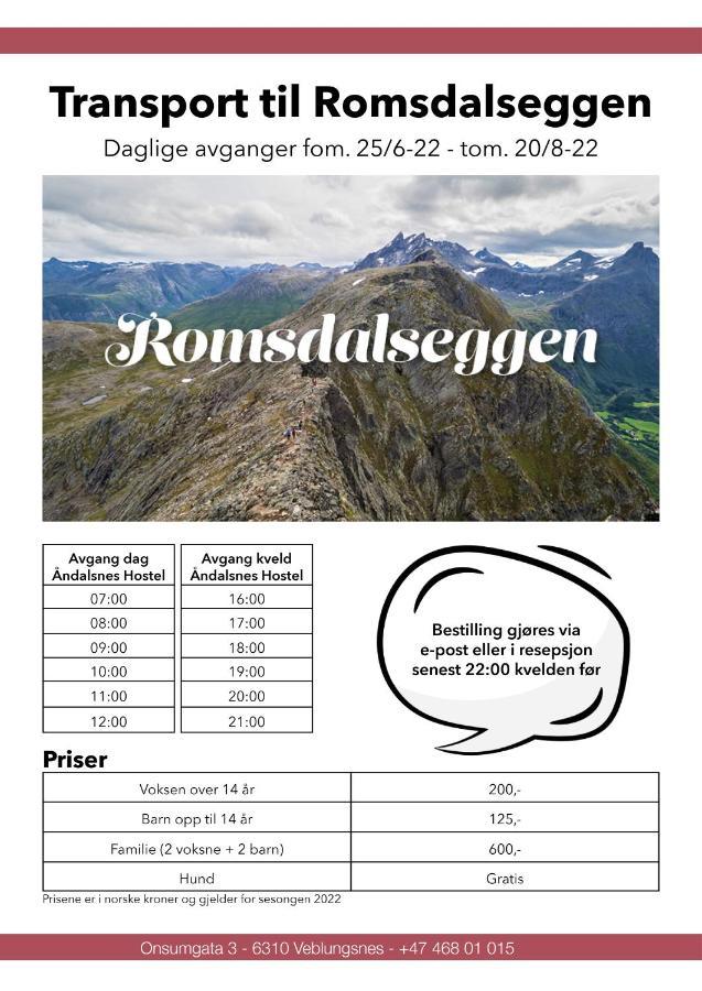 Andalsnes Hostel エクステリア 写真